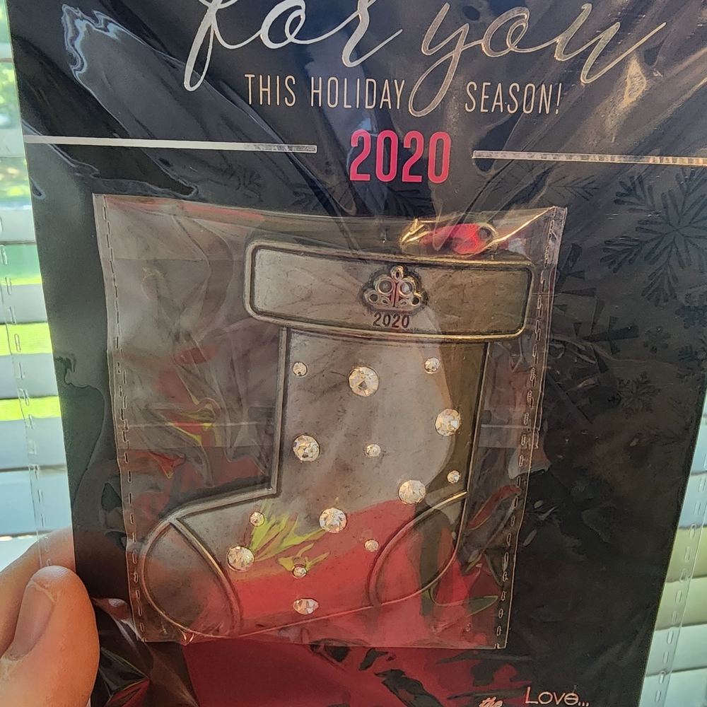 Paparazzi Silver Stocking Ornament - Picture 2 of 4